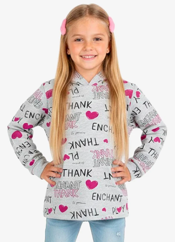 Select - Blusão Infantil Menina com Capuz Marrom 1