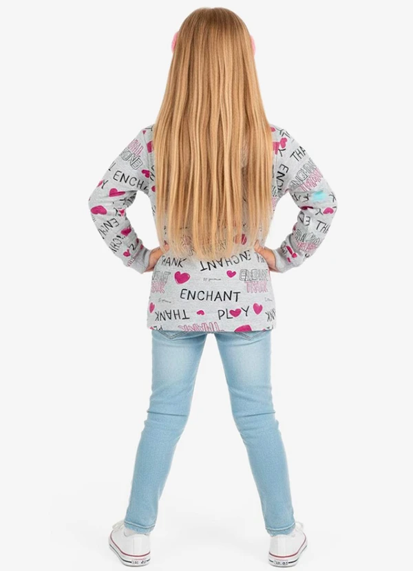 Select - Blusão Infantil Menina com Capuz Marrom 4