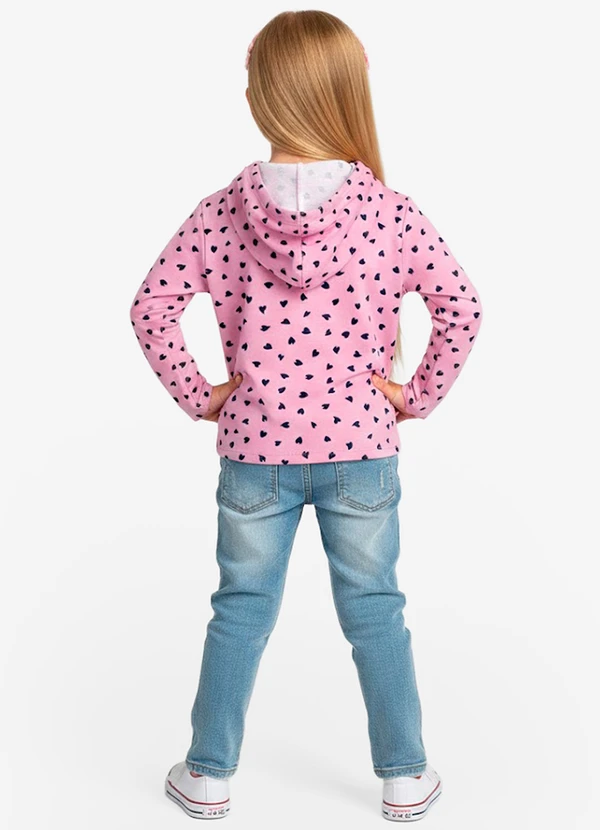 Select - Blusão Infantil Menina com Capuz Rosa 4