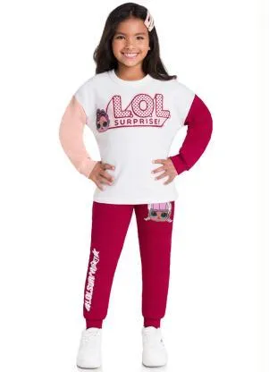 Brandili - Blusão Infantil Menina da Lol Surprise Natural - BRANDILI