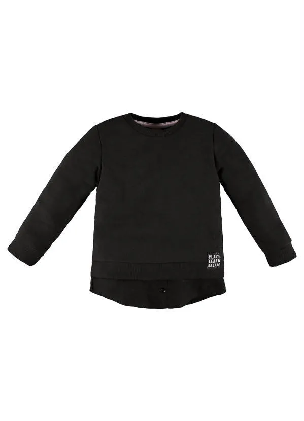 Up Baby - Blusão Infantil Menina em Moletom Preto 3