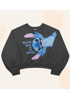 Fakini Kids - Blusão Lilo & Stitch Cinza - FAKINI KIDS