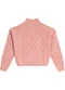 Carinhoso - Blusão Menina em Tricô Rosa - variação: Rosa