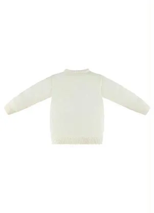 Up Baby - Blusão Menina Infantil em Tricot Bege - UP BABY