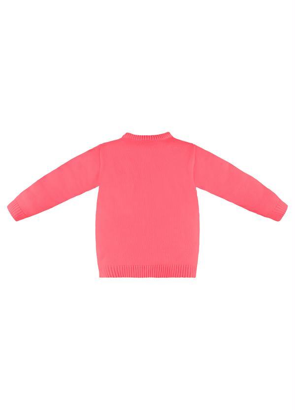 Up Baby - Blusão Menina Infantil em Tricot Rosa 2