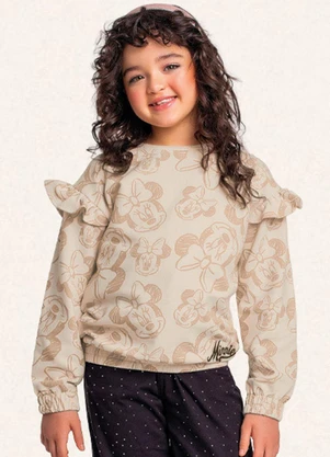 Fakini Kids - Blusão Minnie Bege - FAKINI KIDS