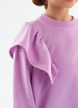 Up Baby - Blusão Moletom Infantil Menina Roxo - UP BABY