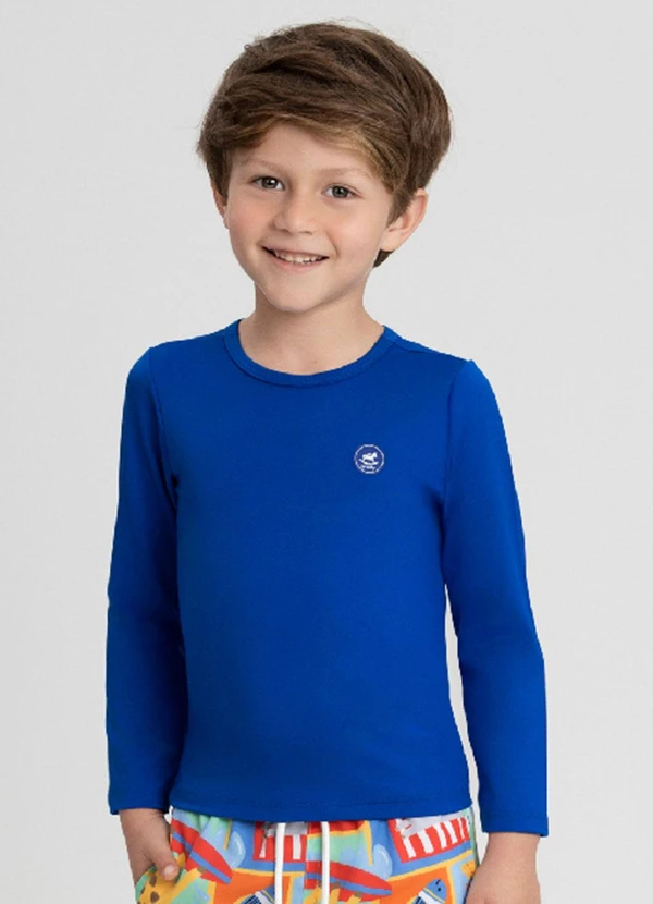 Up Baby - Camiseta em Malha Fps+50 Up Baby Azul