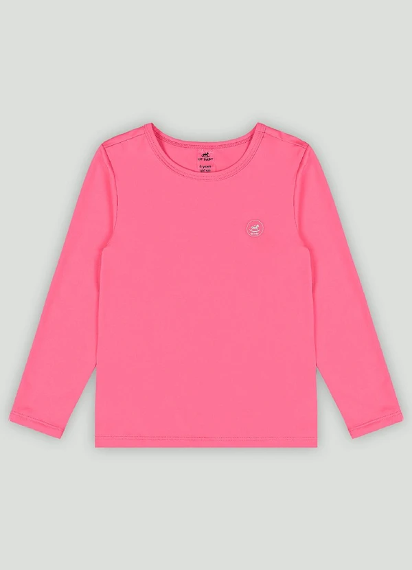 Up Baby - Camiseta em Malha Fps+50 Up Baby Rosa