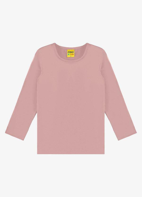 Rovi Kids - Camiseta Feminina Manga Longa Térmica Rosa