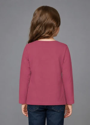 Rovi Kids - Camiseta Feminina Manga Longa Térmica Vermelho - ROVI KIDS