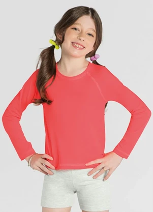 Brandili - Camiseta Infantil Malha Uv Rosa - BRANDILI