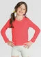 Brandili - Camiseta Infantil Malha Uv Vermelho - variação: Rosa