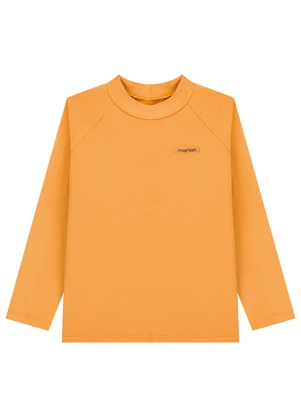 Marlan - Camiseta Infantil Unissex Manga Longa Laranja - MARLAN