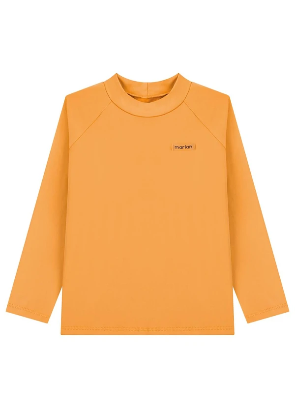 Marlan - Camiseta Infantil Unissex Manga Longa Laranja