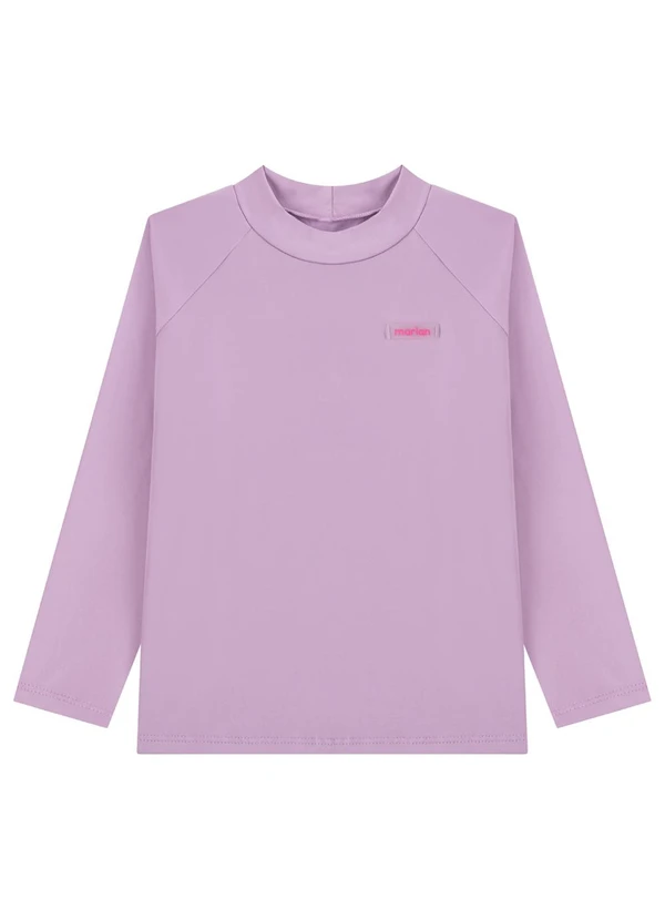 Marlan - Camiseta Infantil Unissex Manga Longa Roxo