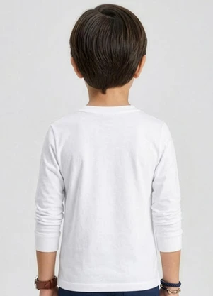 Rovi Kids - Camiseta Manga Longa Básica   Kids Branco - ROVI KIDS