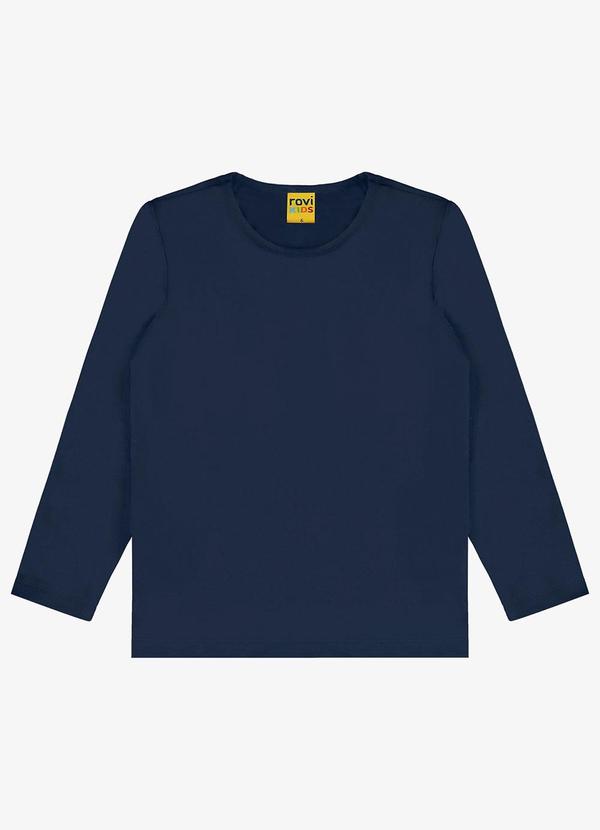 Rovi Kids - Camiseta Manga Longa Malha Térmica Azul