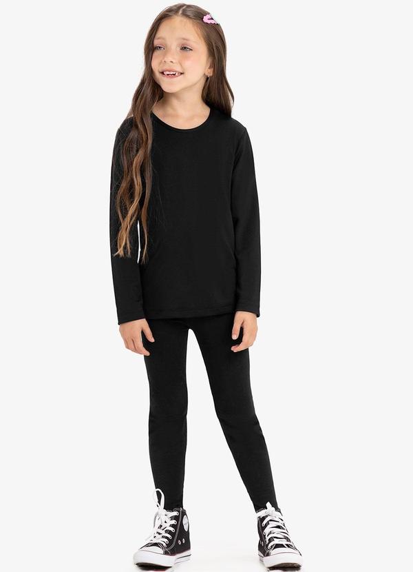 Rovi Kids - Camiseta Manga Longa Malha Térmica Preto 3