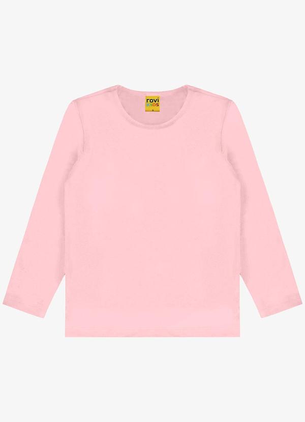 Rovi Kids - Camiseta Manga Longa Malha Térmica Rosa
