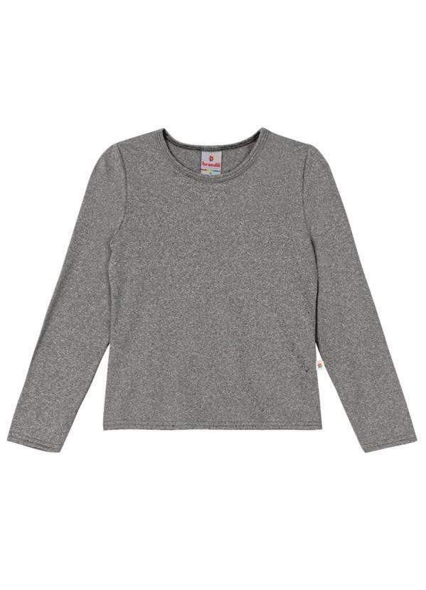 Brandili - Camiseta Térmica Infantil Unissex Leve Cinza