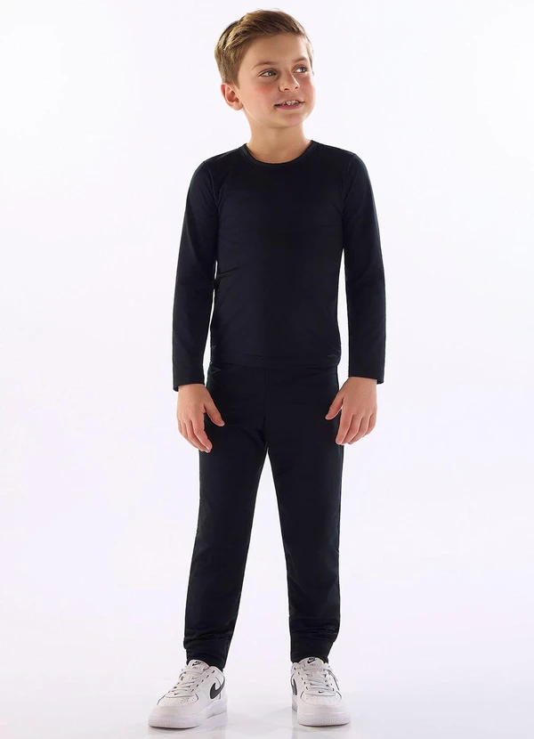 Quimby - Camiseta Térmica Infantil Unissex Preto 2