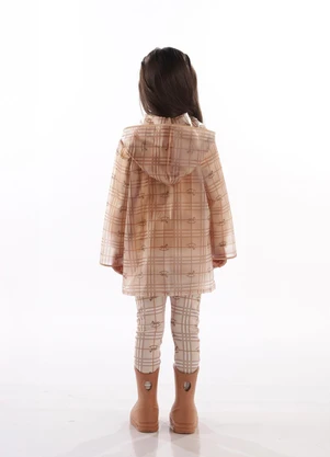 Up Baby - Capa de Chuva Impermeável Infantil Bege - UP BABY