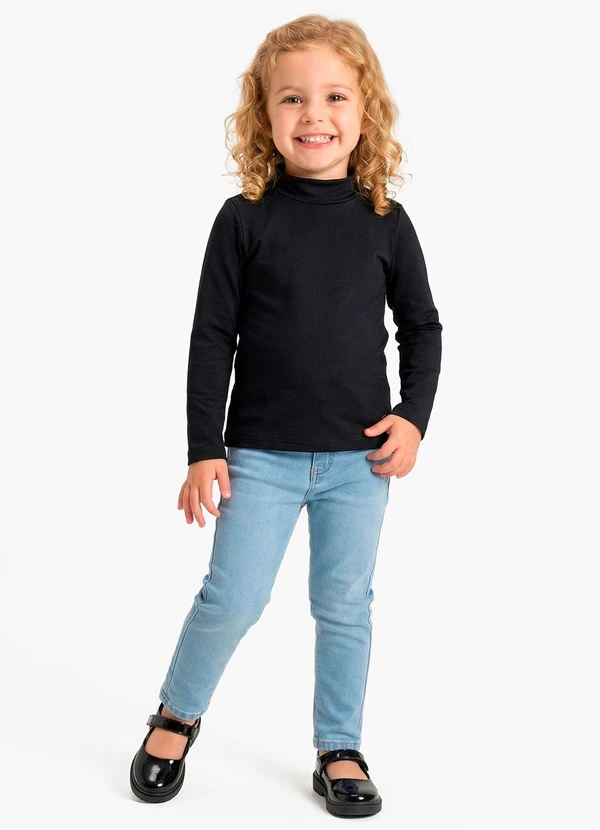 Marisol - Casaco Infantil Feminino Preto 9