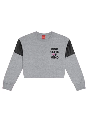 Kyly - Casaco Infantil Menina Cinza - KYLY