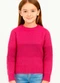 Anadoda - Blusa Trico Inantil de Pelinho Lilas e Off - variação: Rosa