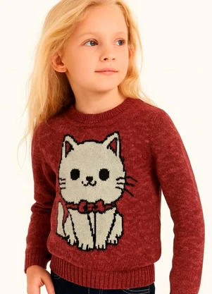 Doce Tom - Suéter em Tricô com GatinhoBordo - DOCE TOM