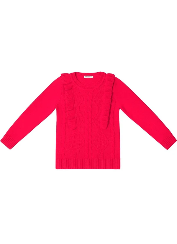 Doce Tom - Suéter em Tricô com Tranças Rosa 4