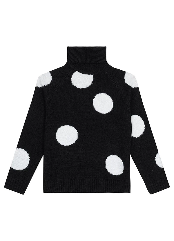 Malwee Kids - Suéter Infantil em Tricô Poá Preto