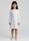 Select - Vestido Infantil Manga Longa Rosa - variação: Branco
