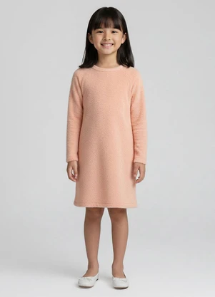 Select - Vestido Infantil Manga Longa Rosa - SELECT
