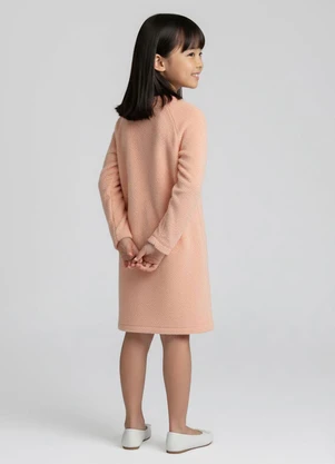 Select - Vestido Infantil Manga Longa Rosa - SELECT