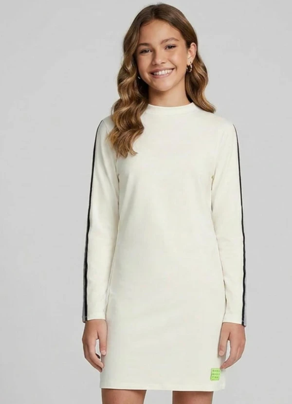 Hapier - Vestido Manga Longa Feminina Hapier Bege