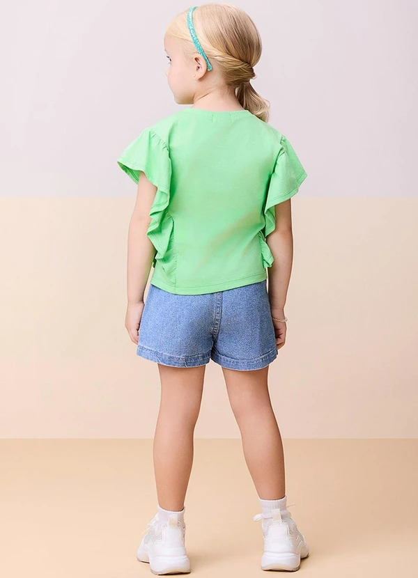 Momi - Blusa com Babados Verde 4