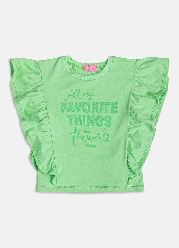 Momi - Blusa com Babados Verde 5