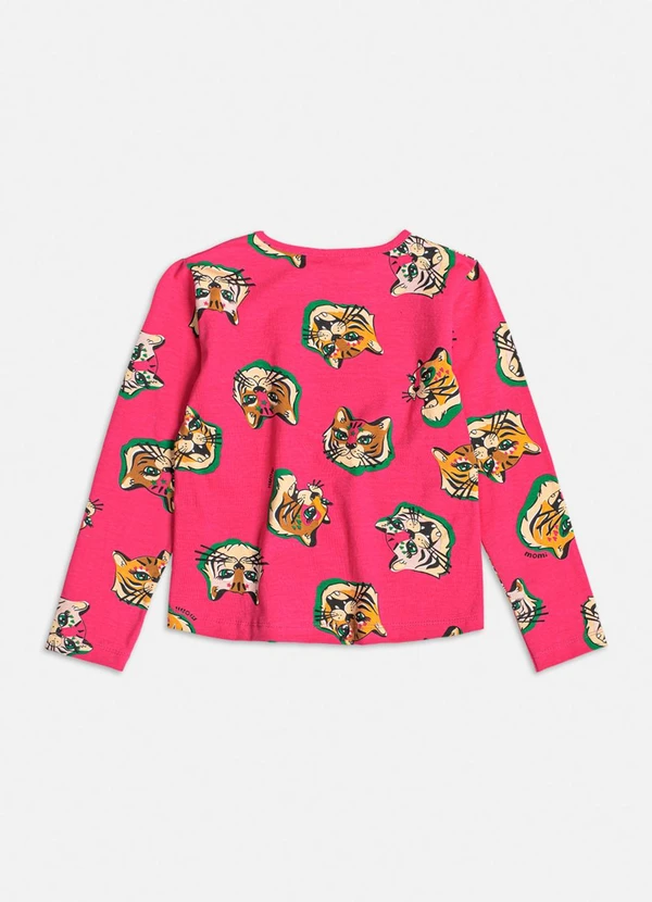 Momi - Blusa com Estampa de Tigres Pink Rosa 2
