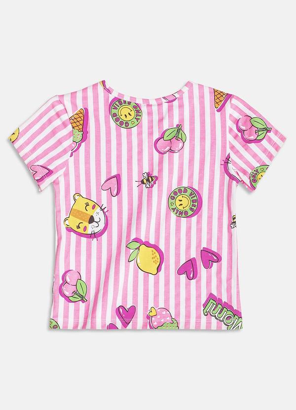 Momi - Blusa com Listras e Ícones Off White 2