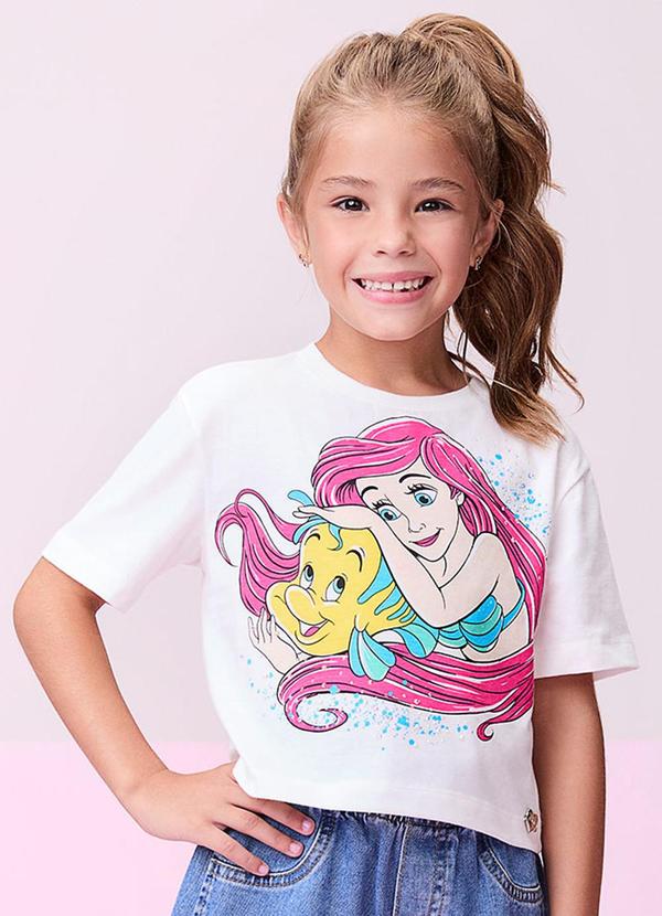 Momi - Blusa da Pequena Sereia com Strass Branco 1