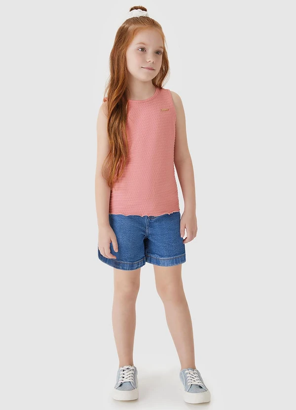 Carinhoso - Blusa em Malha Texturizada Rosê 2