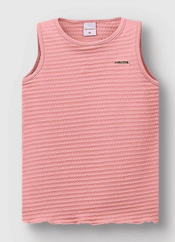Carinhoso - Blusa em Malha Texturizada Rosê 3