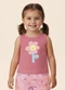 Malwee Kids - Blusa Evasê com Flor Holográfica Off White - variação: Rosa