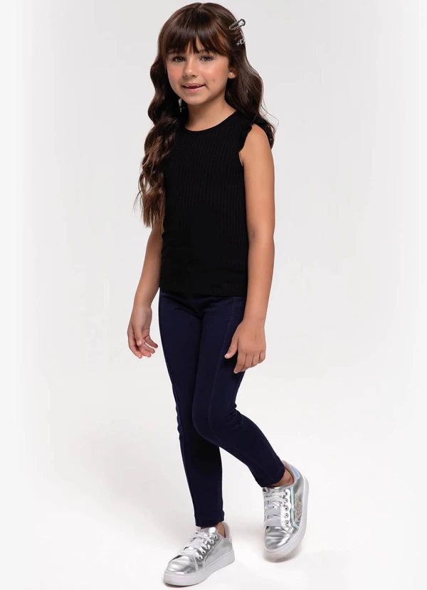 Trick Nick - Blusa Infantil Menina Ribana Preto 3