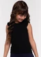 Trick Nick - Blusa Infantil Menina Ribana Bege - variação: Preto