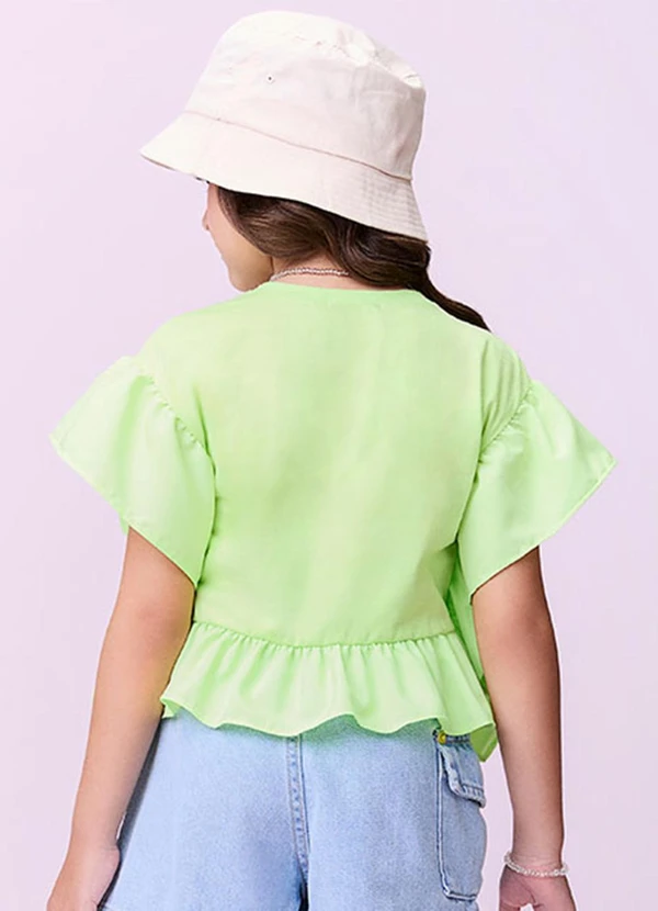 Momi - Blusa Lima com Babados Verde 2