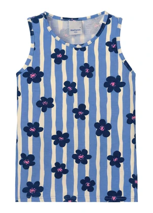 Malwee Kids - Blusa Listras & Flores Azul Claro - MALWEE KIDS