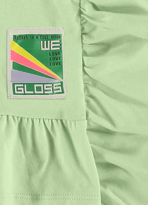 Gloss - Blusa Smile Today sem Mangas Verde - GLOSS